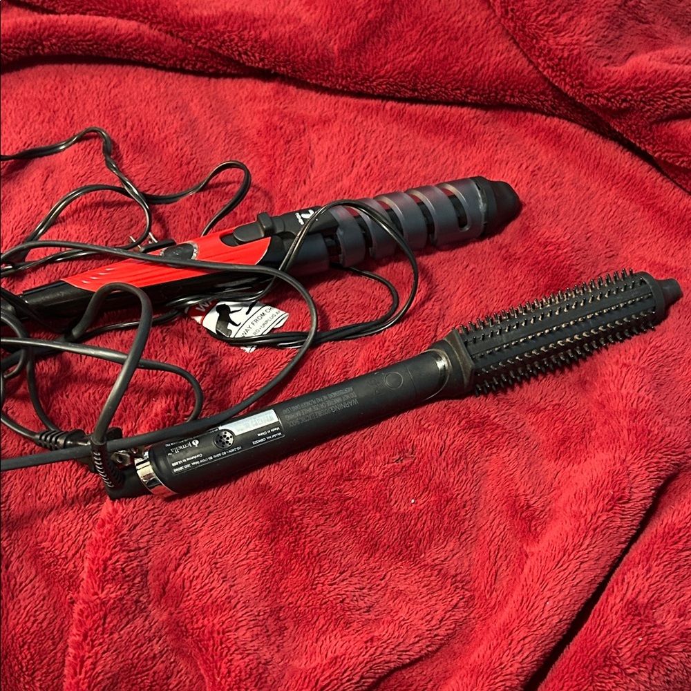 GHD Rise brush electric styling volumizer brush + new TYCHE 7 beach curl  iron
